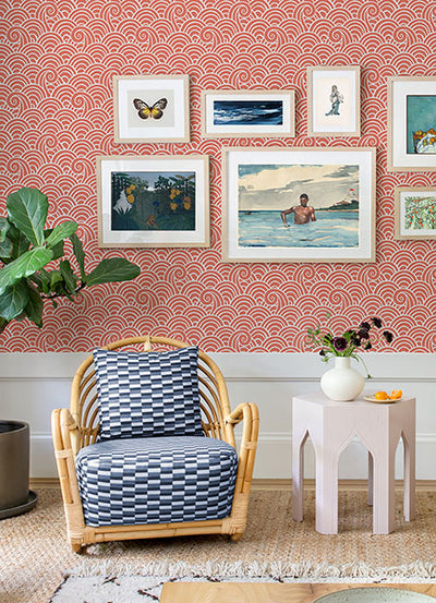 product image for Alorah Coral Wave Wallpaper from the Happy Collection by Brewster 41