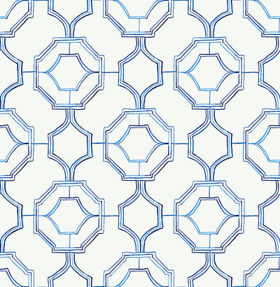 product image of sample gallina blue trellis wallpaper from the happy collection by brewster 1 567