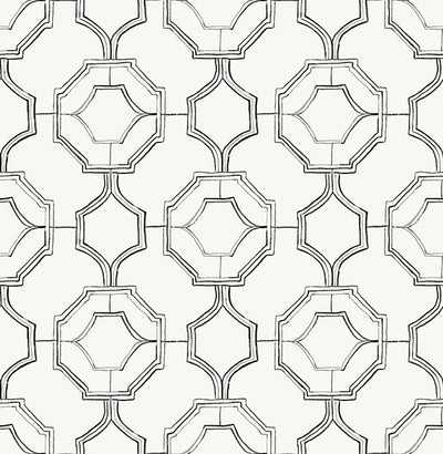product image for Gallina Charcoal Trellis Wallpaper from the Happy Collection by Brewster 76