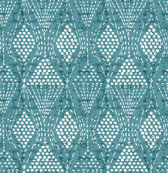 media image for Grady Teal Dotted Geometric Wallpaper from the Happy Collection by Brewster 259