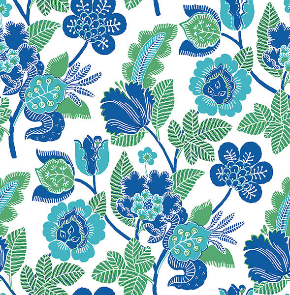 media image for Jana Green Jacobean Wallpaper from the Happy Collection by Brewster 28