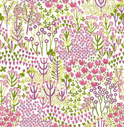 product image for Chilton Pink Wildflowers Wallpaper from the Happy Collection by Brewster 96