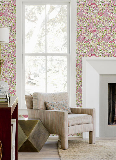 product image for Chilton Pink Wildflowers Wallpaper from the Happy Collection by Brewster 35