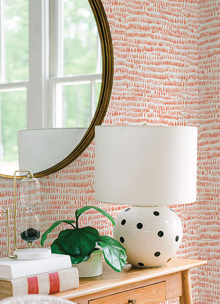 media image for Runes Orange Brushstrokes Wallpaper from the Happy Collection by Brewster 298