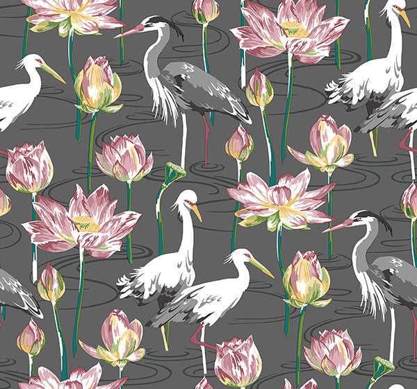 media image for Barton Grey Heron Wallpaper from the Happy Collection by Brewster 220