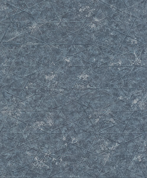 media image for sample seth indigo triangle wallpaper from concrete advantage collection by brewster 1 26