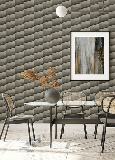 product image for Shae Dark Grey Geo Wallpaper from Concrete Advantage Collection by Brewster 61