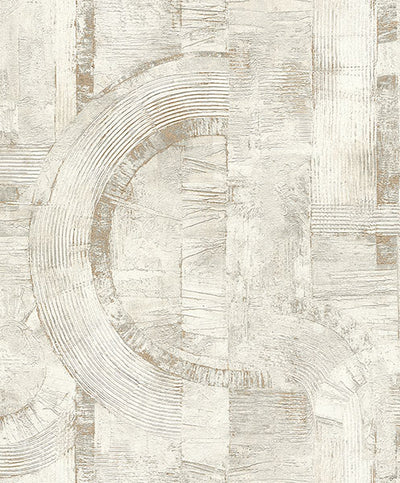 product image of Abe Bone Geo Wallpaper from Concrete Advantage Collection by Brewster 571