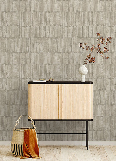 product image for Buck Taupe Horizontal Wallpaper from Concrete Advantage Collection by Brewster 34