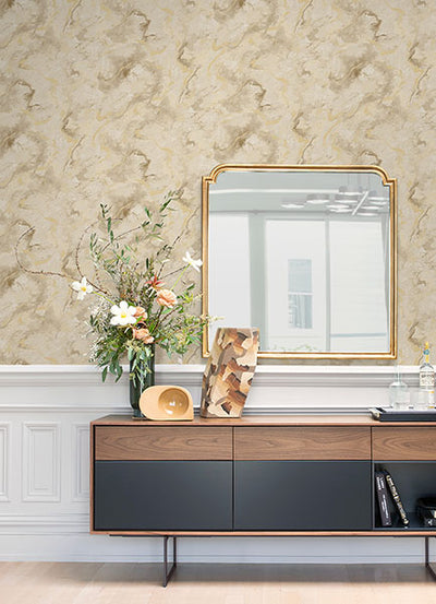 product image for Silenus Gold Marbled Wallpaper from Lumina Collection by Brewster 16