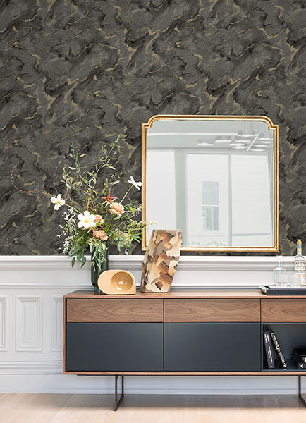 media image for Silenus Charcoal Marbled Wallpaper from Lumina Collection by Brewster 259