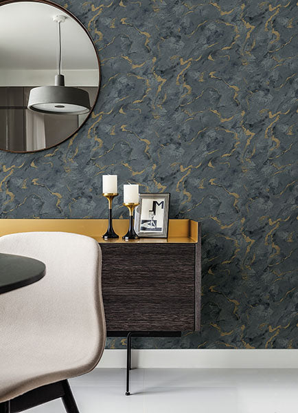 media image for Silenus Denim Marbled Wallpaper from Lumina Collection by Brewster 237