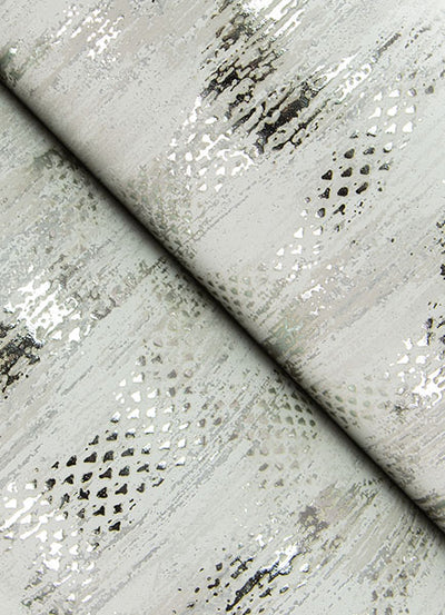 product image for Kintana Silver Abstract Trellis Wallpaper from Lumina Collection by Brewster 36