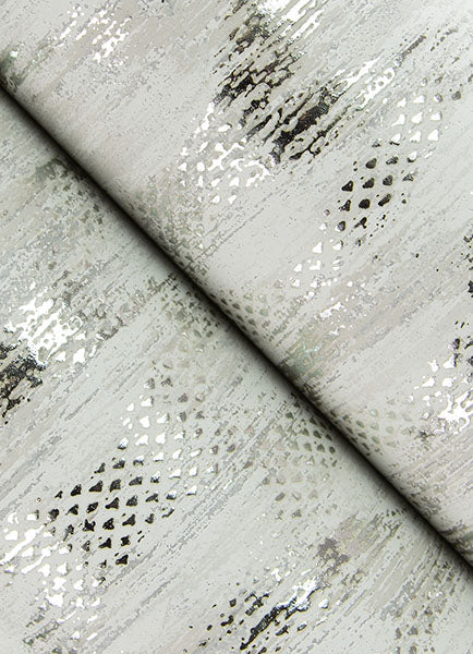 media image for Kintana Silver Abstract Trellis Wallpaper from Lumina Collection by Brewster 289