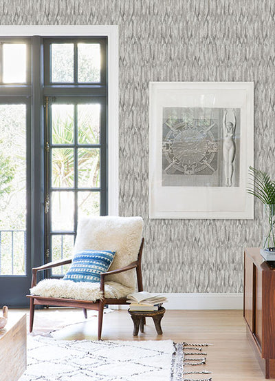 product image for Kintana Silver Abstract Trellis Wallpaper from Lumina Collection by Brewster 90