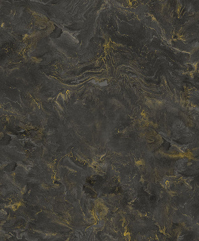 product image of Meness Black Metallic Marbling Wallpaper from Lumina Collection by Brewster 510