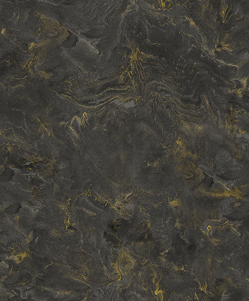 media image for Meness Black Metallic Marbling Wallpaper from Lumina Collection by Brewster 227