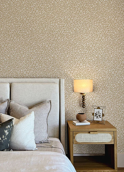 product image for Soma Gold Metallic Crackling Wallpaper from Lumina Collection by Brewster 43