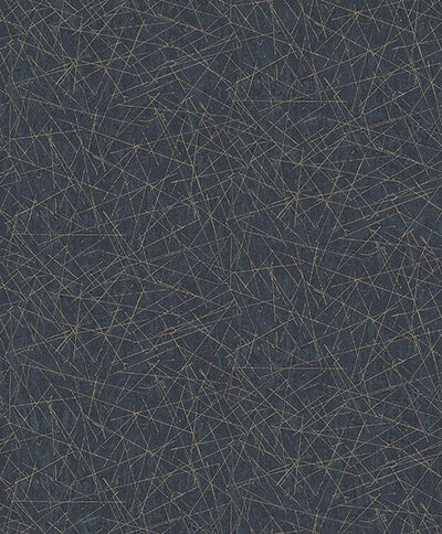 product image of sample bulan dark blue abstract lines wallpaper from lumina collection by brewster 1 511