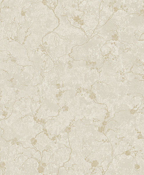 media image for Mahina Pearl Floral Vine Wallpaper from Lumina Collection by Brewster 219