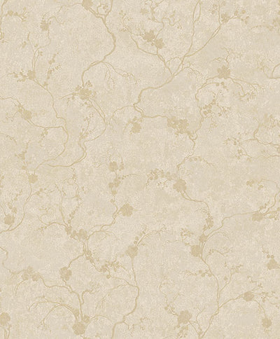 product image of Mahina Gold Floral Vine Wallpaper from Lumina Collection by Brewster 574