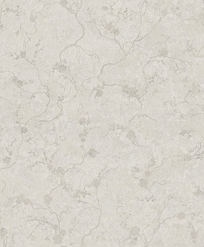 product image of Mahina Silver Floral Vine Wallpaper from Lumina Collection by Brewster 567