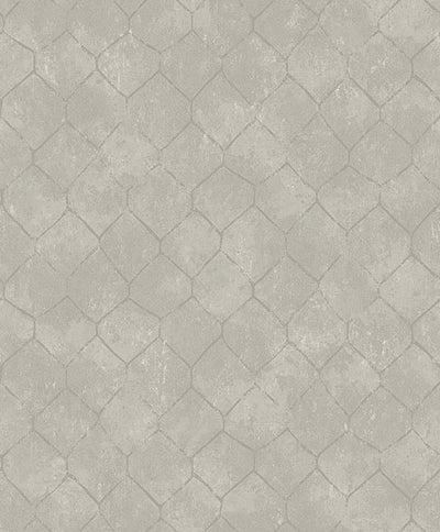 product image of Rauta Silver Hexagon Tile Wallpaper from Lumina Collection by Brewster 597