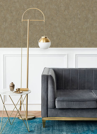 product image for Haliya Gold Metallic Plaster Wallpaper from Lumina Collection by Brewster 1