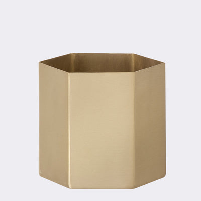product image of Hexagon Brass Pot by Ferm Living 550