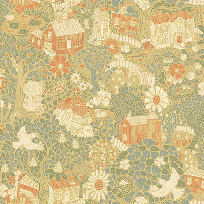 product image of Bygga Bo Butter Woodland Village Wallpaper from Briony Collection by Brewster 538