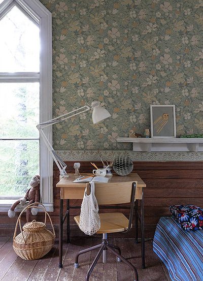 product image for Midsommar Grey Floral Medley Wallpaper from Briony Collection by Brewster 8