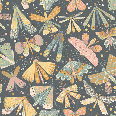 product image for Flyga Blue Butterfly Bonanza Wallpaper from Briony Collection by Brewster 30