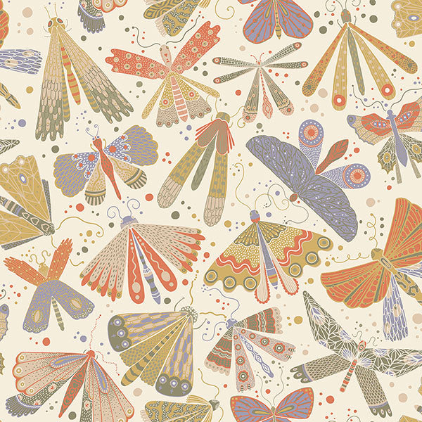 media image for Flyga Moss Butterfly Bonanza Wallpaper from Briony Collection by Brewster 295