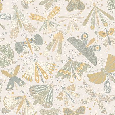 product image for Flyga Light Blue Butterfly Bonanza Wallpaper from Briony Collection by Brewster 55