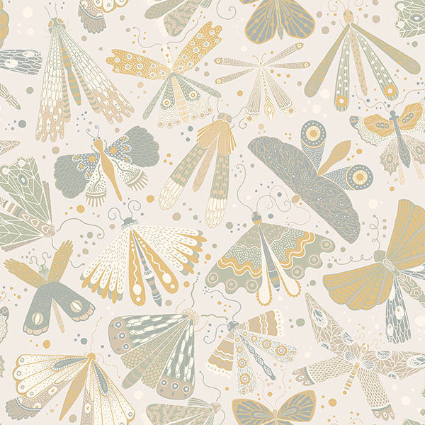 media image for Flyga Light Blue Butterfly Bonanza Wallpaper from Briony Collection by Brewster 232