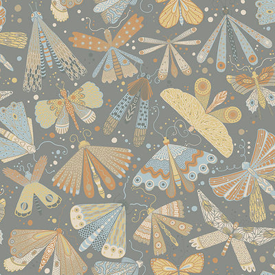 product image for Flyga Apricot Butterfly Bonanza Wallpaper from Briony Collection by Brewster 44