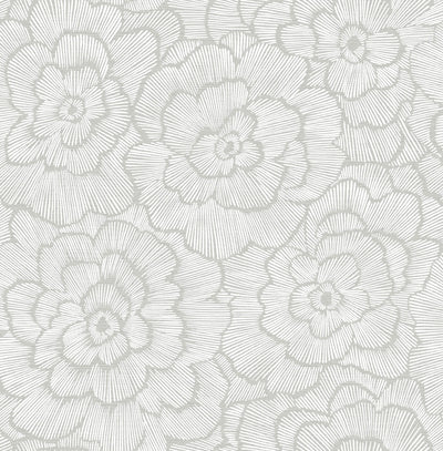 product image for Periwinkle Light Grey Textured Floral Wallpaper 72