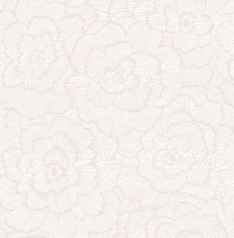 media image for Periwinkle Pink Textured Floral Wallpaper 212