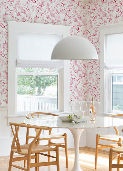 product image for Serena Rasberry Chinoiserie Wallpaper 75