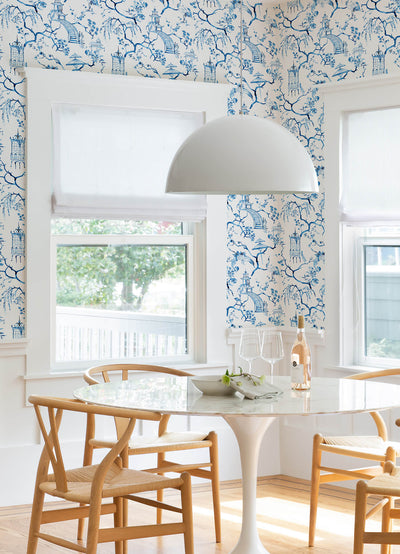 product image for Serena Blue Chinoiserie Wallpaper 12