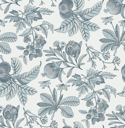 product image of Cecilia Light Blue Fruit Wallpaper 567