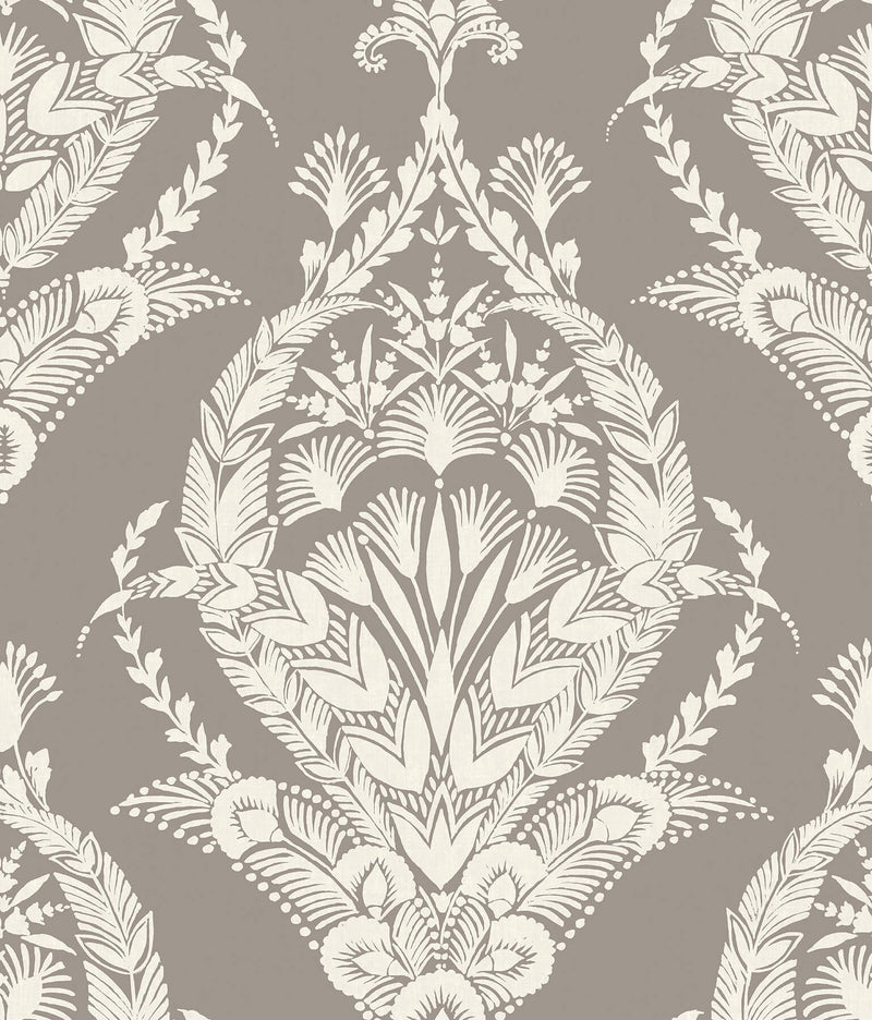 media image for Arlie Grey Botanical Damask Wallpaper 23