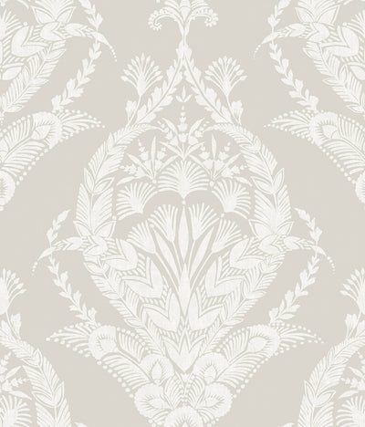 product image for Arlie Light Grey Botanical Damask Wallpaper 75