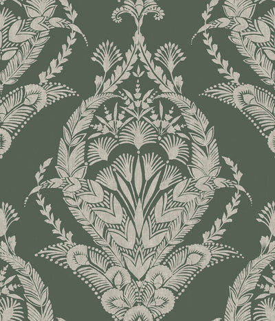 product image of Arlie Evergreen Botanical Damask Wallpaper 530