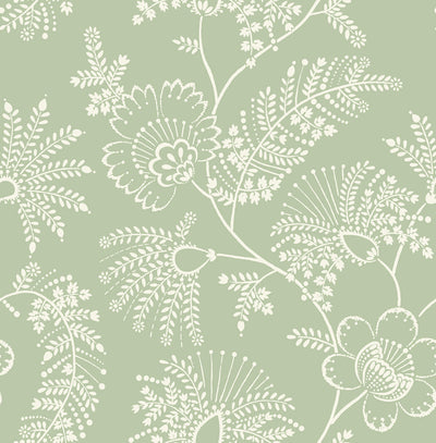 product image of Maeve Sage Jacobean Trail Wallpaper 589