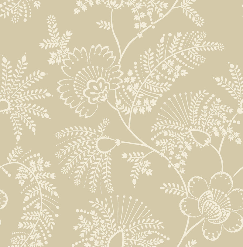 media image for Maeve Butter Jacobean Trail Wallpaper 240