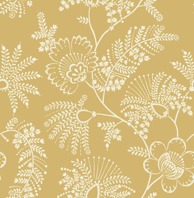 product image of Maeve Mustard Jacobean Trail Wallpaper 518