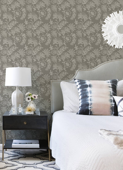 product image for Maeve Grey Jacobean Trail Wallpaper 96