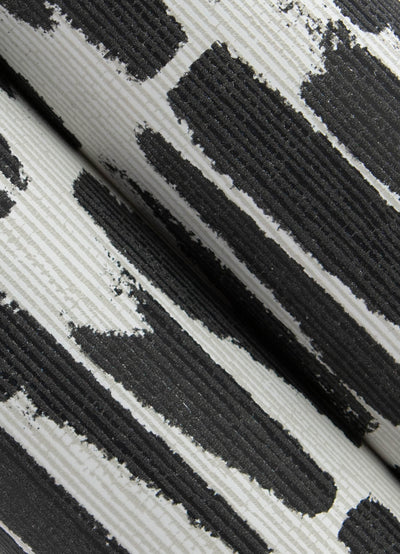 product image for Myrtle Black Abstract Stripe Wallpaper 0