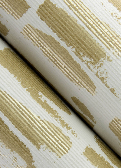 product image for Myrtle Gold Abstract Stripe Wallpaper 12